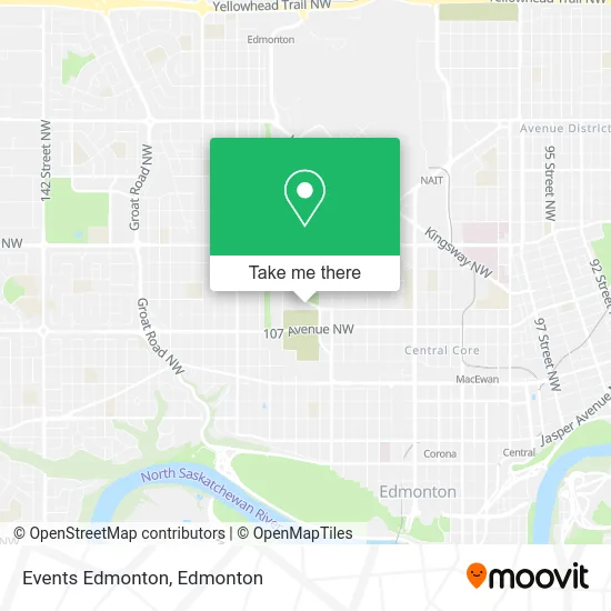 Events Edmonton map