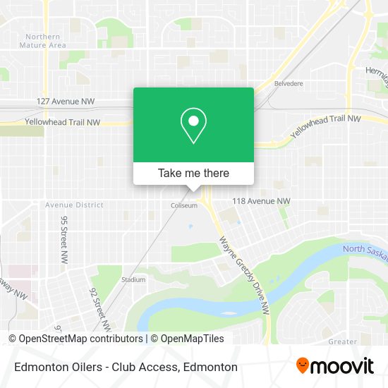 Edmonton Oilers - Club Access map