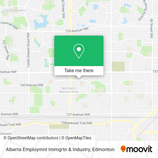 Alberta Employmnt Immgrtn & Industry map