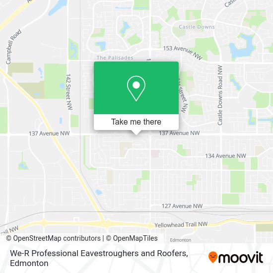 We-R Professional Eavestroughers and Roofers map