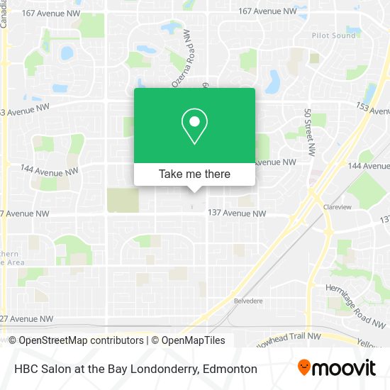 HBC Salon at the Bay Londonderry map