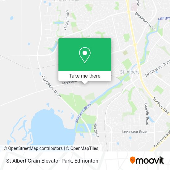 St Albert Grain Elevator Park map