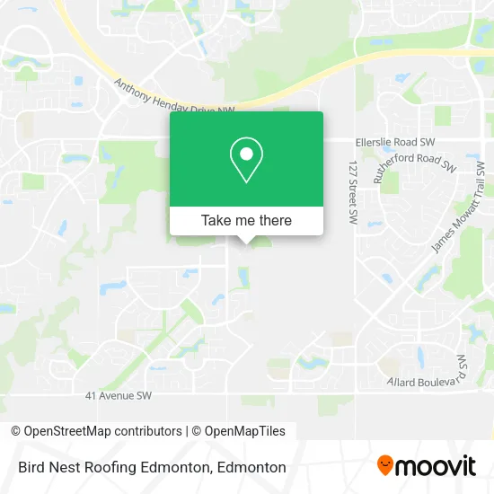 Bird Nest Roofing Edmonton map