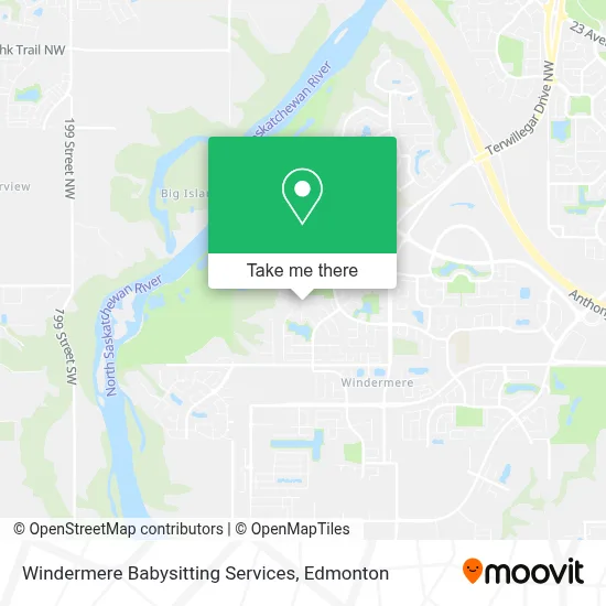 Windermere Babysitting Services map