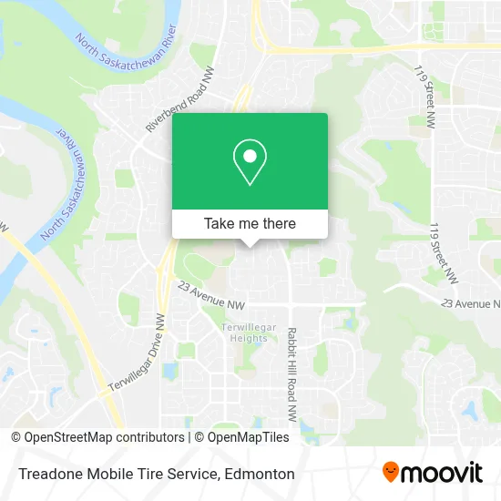 Treadone Mobile Tire Service map