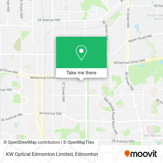 KW Optical Edmonton Limited map