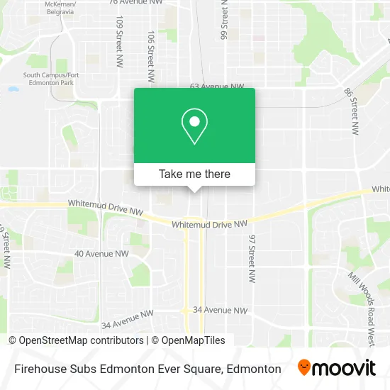 Firehouse Subs Edmonton Ever Square map