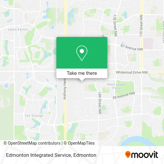 Edmonton Integrated Service map