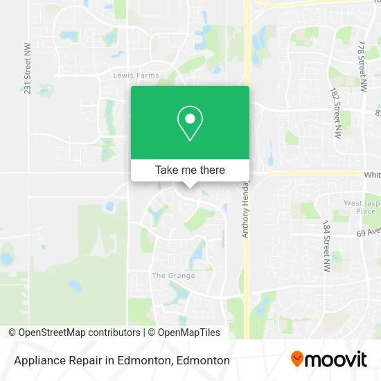 Appliance Repair in Edmonton map