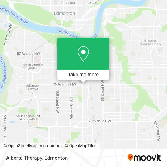 Alberta Therapy map