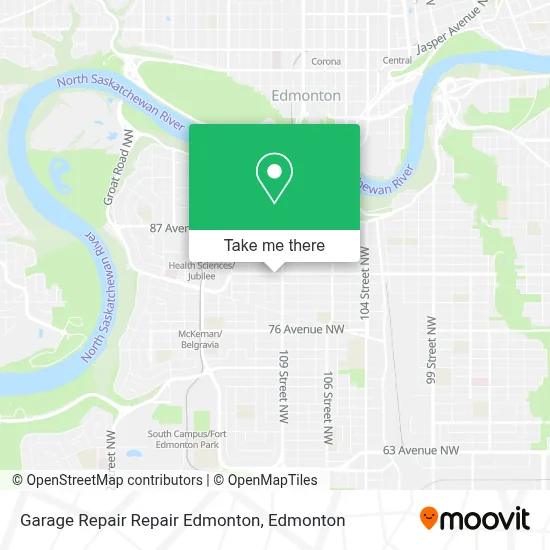 Garage Repair Repair Edmonton map