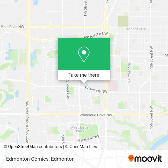 Edmonton Comics map