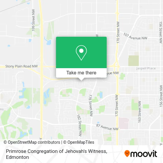Primrose Congregation of Jehovah's Witness map
