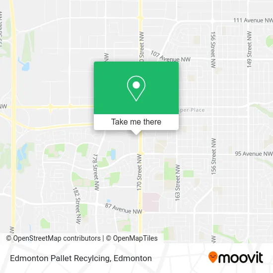 Edmonton Pallet Recylcing map