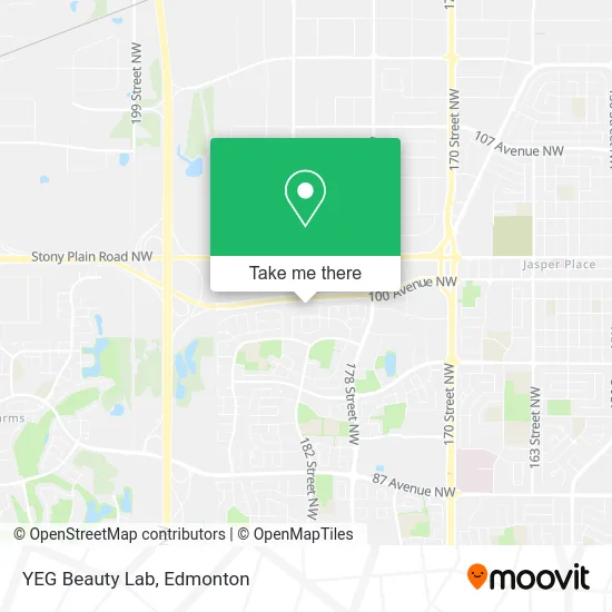 YEG Beauty Lab map