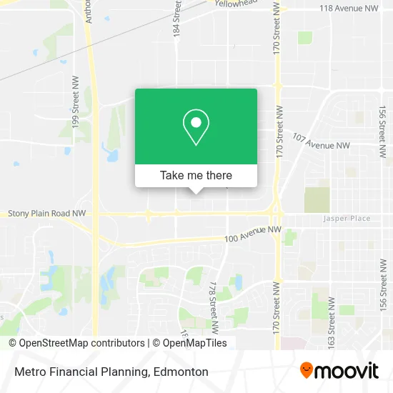 Metro Financial Planning map