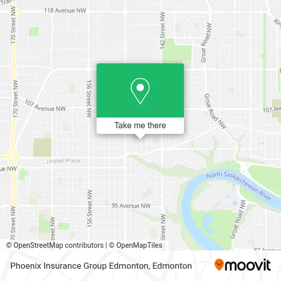 Phoenix Insurance Group Edmonton map