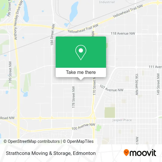 Strathcona Moving & Storage map