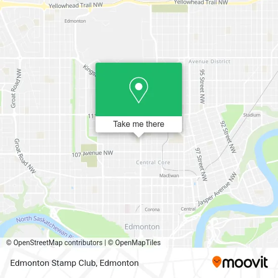 Edmonton Stamp Club map