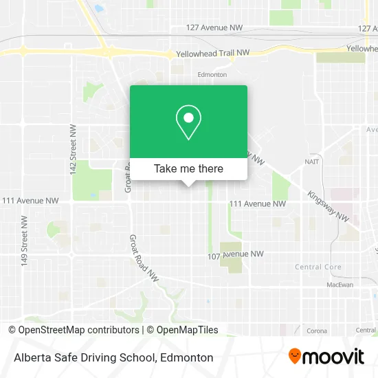 Alberta Safe Driving School map