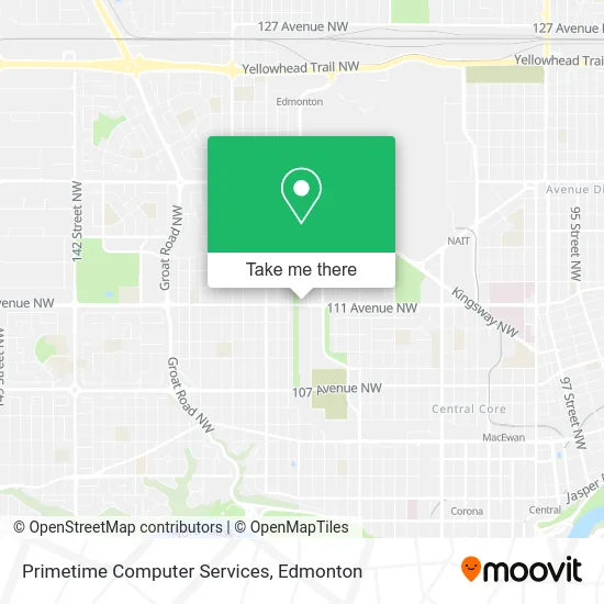 Primetime Computer Services map