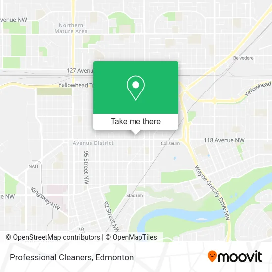 Professional Cleaners map