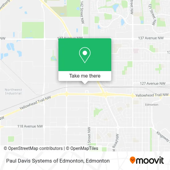 Paul Davis Systems of Edmonton map