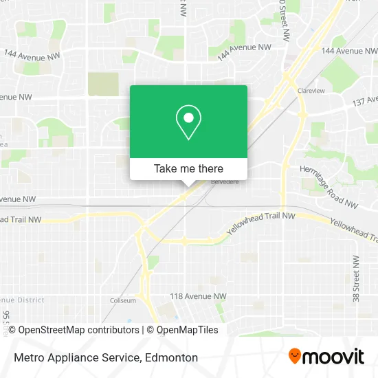 Metro Appliance Service map