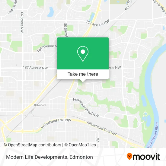 Modern Life Developments map