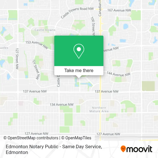 Edmonton Notary Public - Same Day Service map