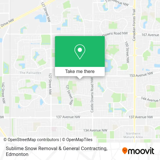 Sublime Snow Removal & General Contracting map