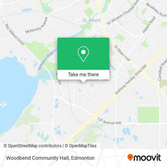 Woodbend Community Hall map