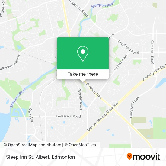 Sleep Inn St. Albert map