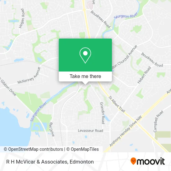 R H McVicar & Associates map