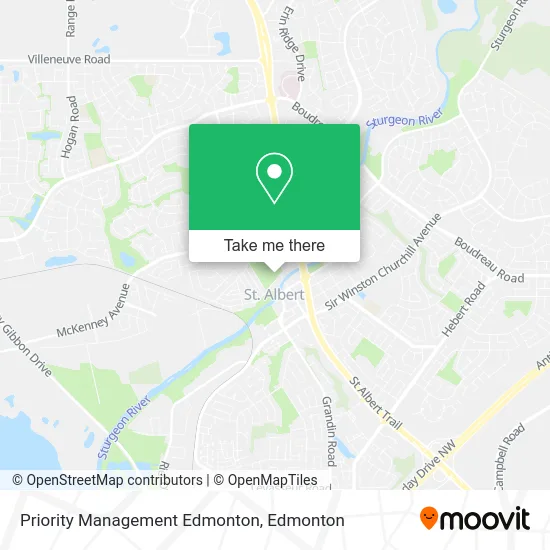 Priority Management Edmonton map