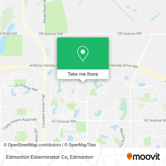 Edmonton Exterminator Co map