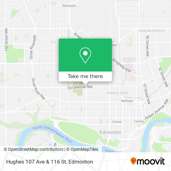 Hughes 107 Ave & 116 St map