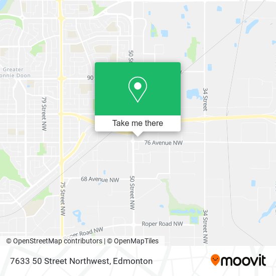 7633 50 Street Northwest map