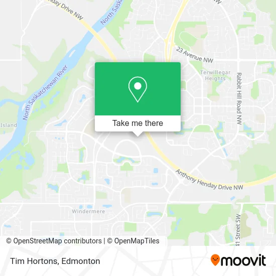 Tim Hortons map