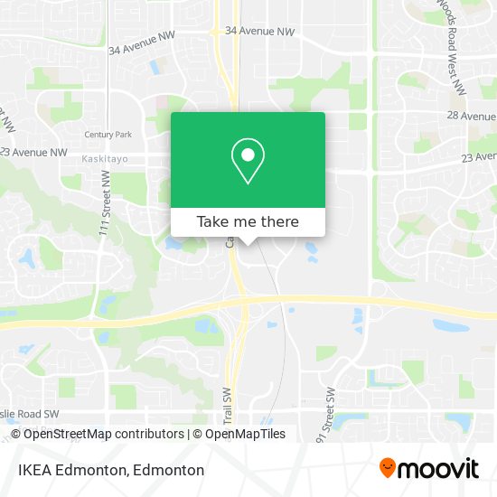 IKEA Edmonton map