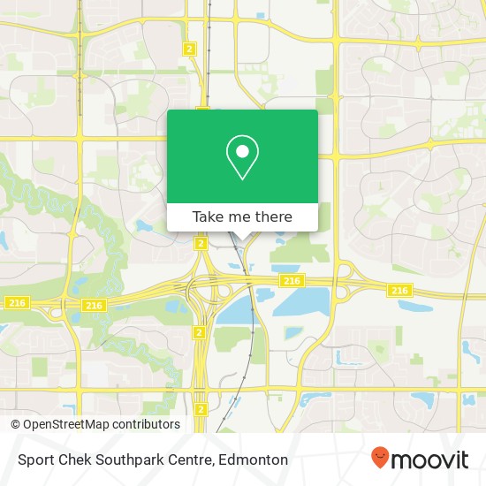 Sport Chek Southpark Centre plan