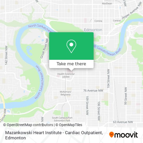 Mazankowski Heart Institute - Cardiac Outpatient map