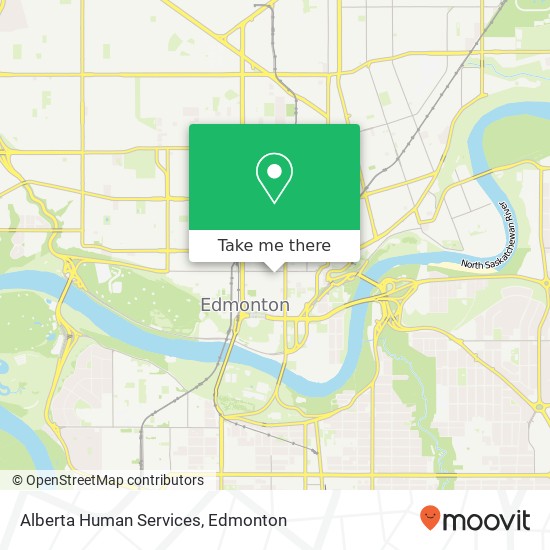 Alberta Human Services map