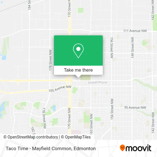 Taco Time - Mayfield Common map