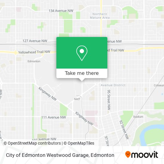 City of Edmonton Westwood Garage map