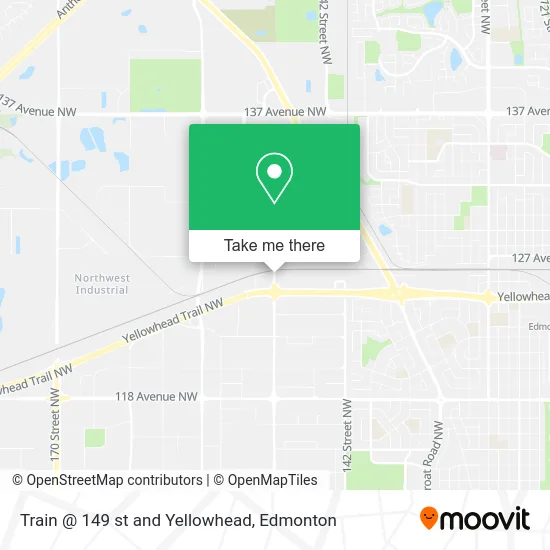 Train @ 149 st and Yellowhead map