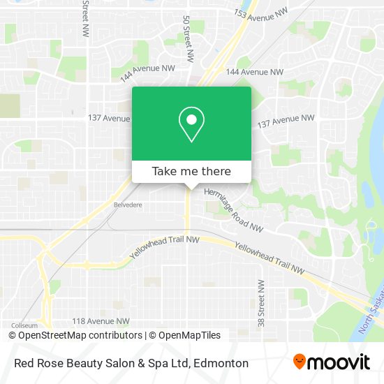 How To Get To Red Rose Beauty Salon Spa Ltd In Edmonton By Bus Or Light Rail