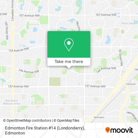 Edmonton Fire Station #14 (Londonderry) map