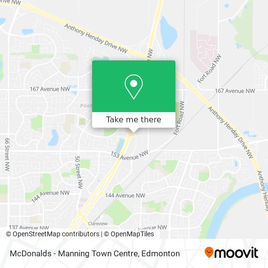 McDonalds - Manning Town Centre map