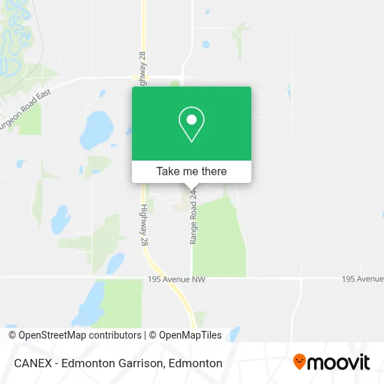 CANEX - Edmonton Garrison map